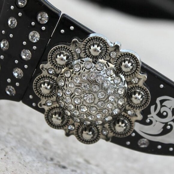 Montana West Concho Sunglasses Rhinestone in Black main image 3